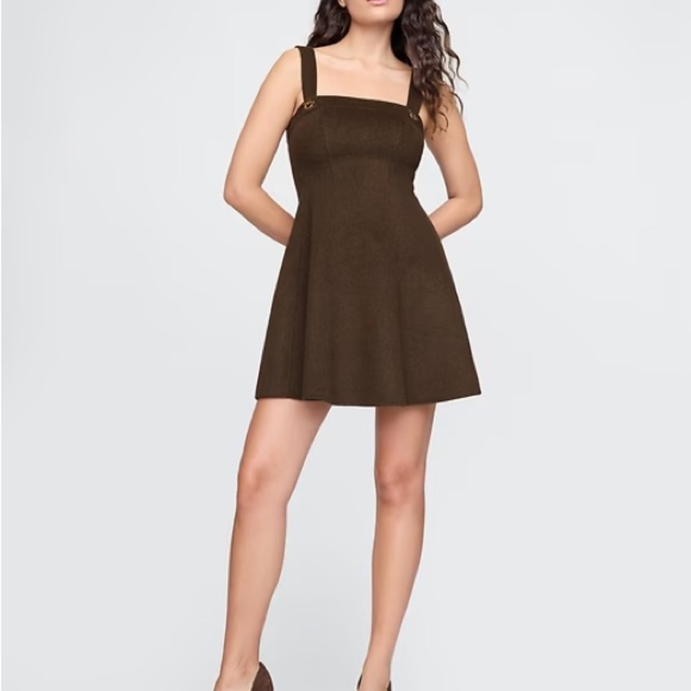Cult Gaia Gap Brown Wool Mini Dress